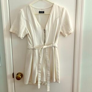 Momokrom White Denim Romper
